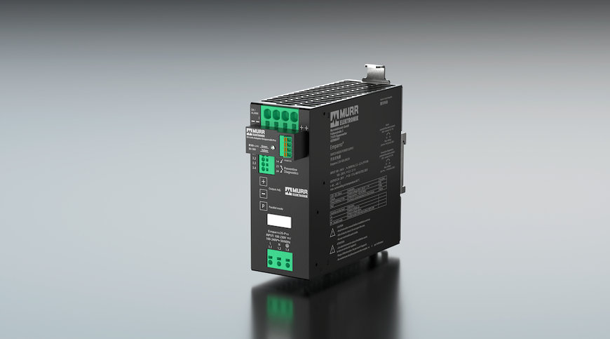 Emparro20-Pro è un alimentatore switching con grado di protezione IP20 e collegamento IO-Link opzionale